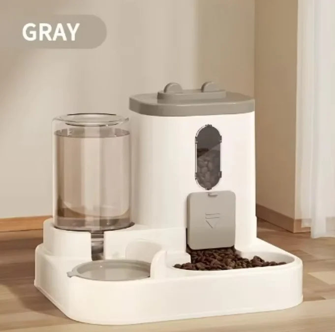 Distributeur automatique d’eau et de nourriture pour chat et chien – 2 en 1, pratique et hygiénique