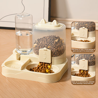 Distributeur automatique 2 en 1 pour chat – mangeoire et abreuvoir