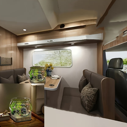 Aquarium rond de table en plastique résistant