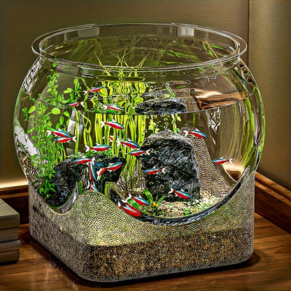 Aquarium rond de table en plastique résistant