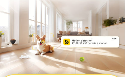 Caméra de surveillance intérieure WiFi 360°  avec vision nocturne et audio bidirectionnel