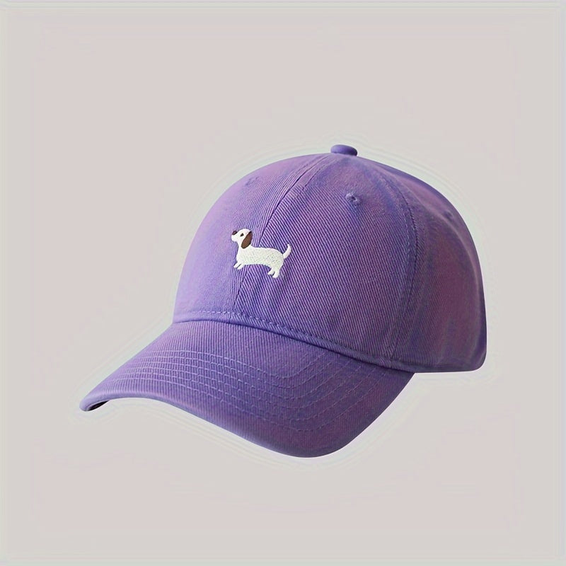 Casquette baseball en coton avec broderie chiot