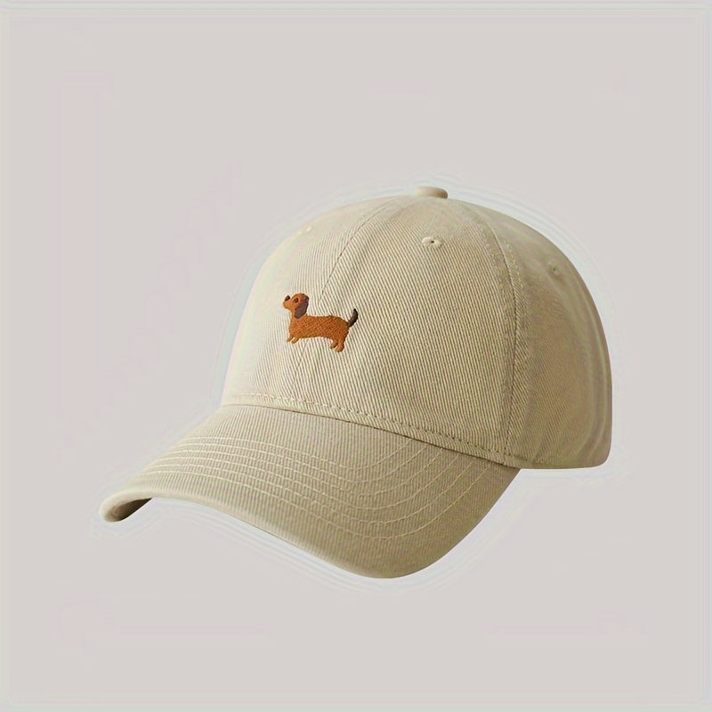 Casquette baseball en coton avec broderie chiot