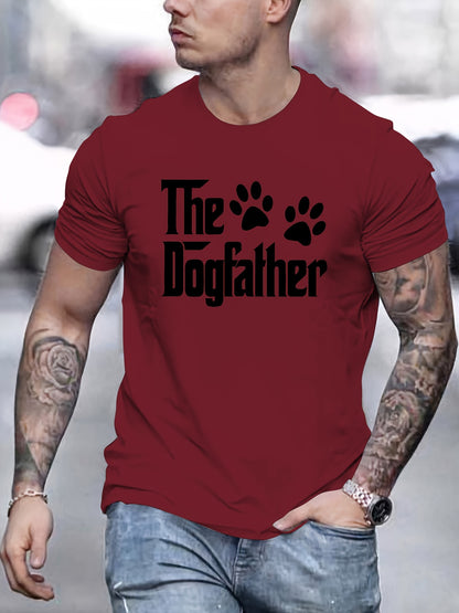 T-shirt homme à manches courtes avec motif dog father