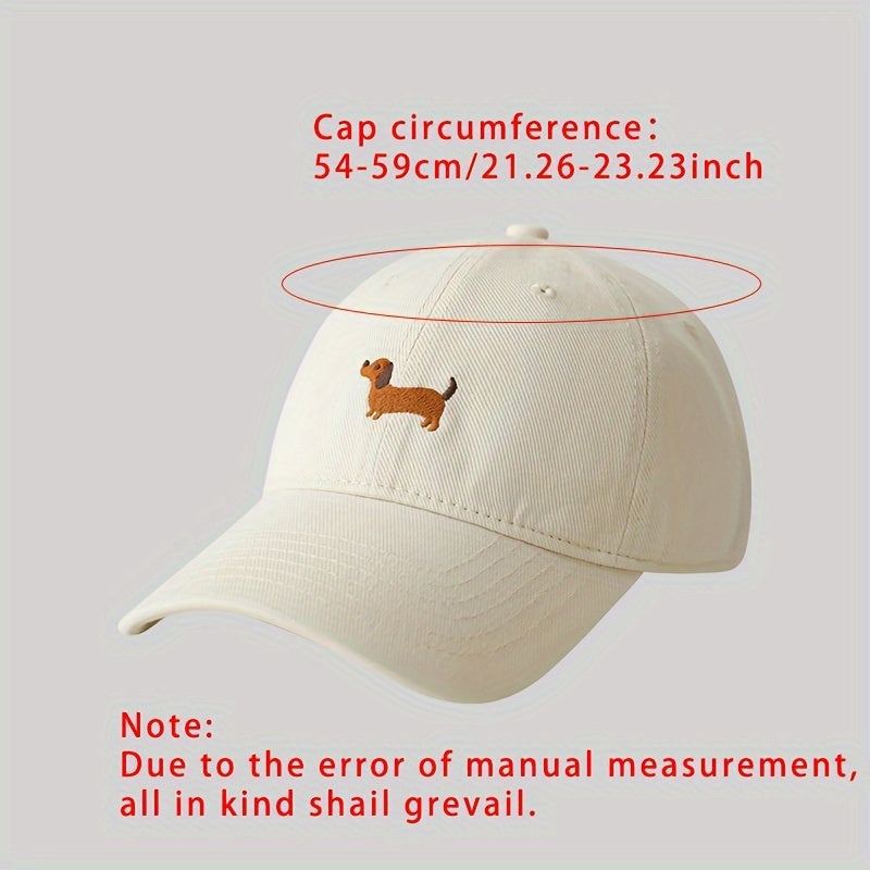 Casquette baseball en coton avec broderie chiot