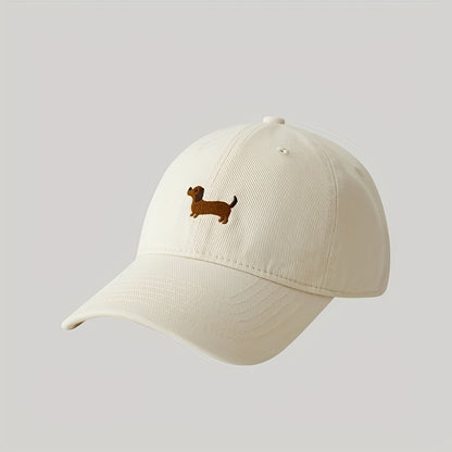 Casquette baseball en coton avec broderie chiot