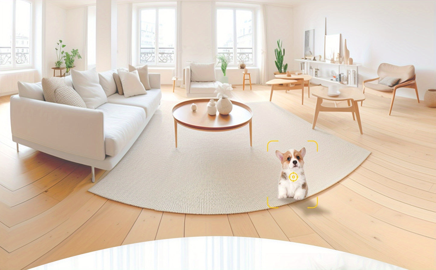 Caméra de surveillance intérieure WiFi 360°  avec vision nocturne et audio bidirectionnel