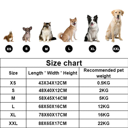 Panier carré en peluche pour chien et chat – lit confortable et imperméable pour petits et grands animaux