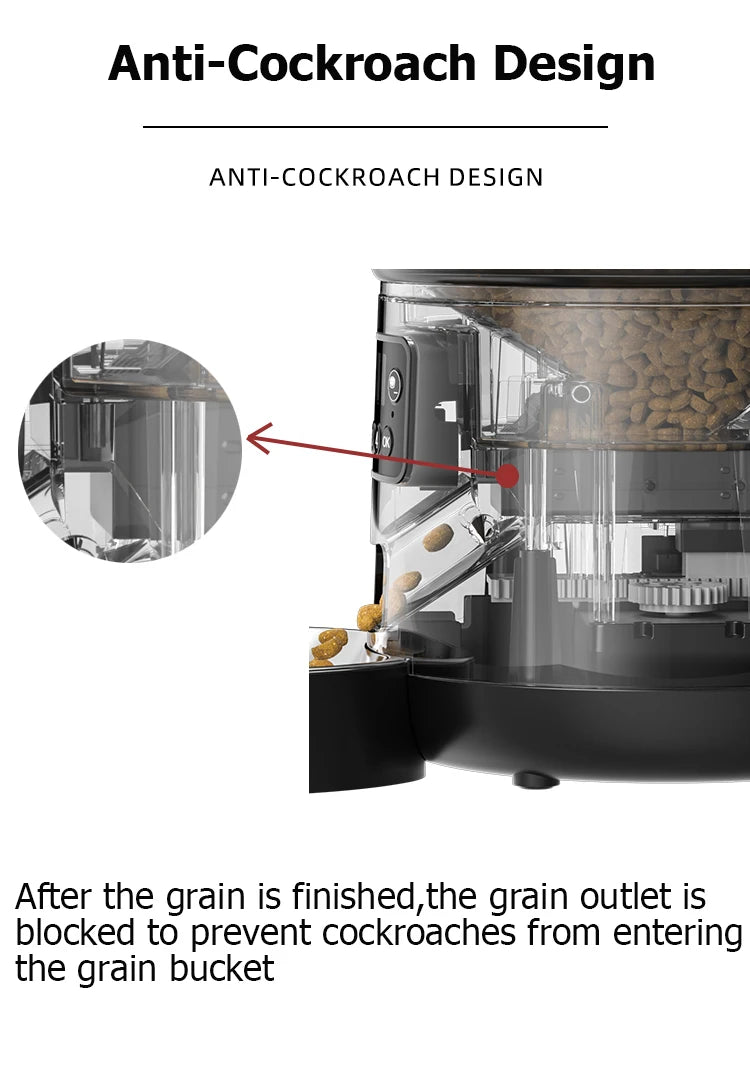 Distributeur automatique de nourriture 4 L pour chat et chien – mangeoire programmable avec écran LCD