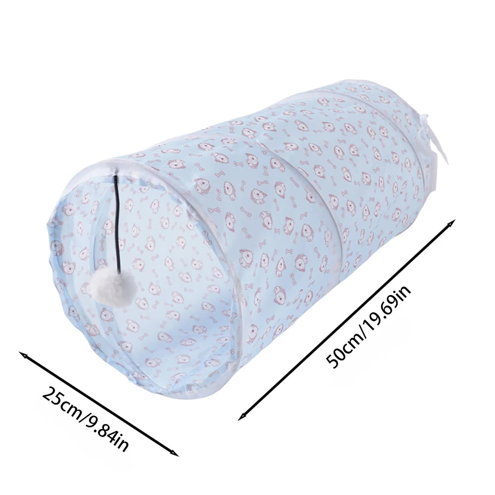 Tunnel de jeu pliable pour chat et petit chien – jouet interactif d’intérieur et d’extérieur