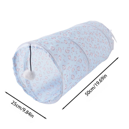 Tunnel de jeu pliable pour chat et petit chien – jouet interactif d’intérieur et d’extérieur
