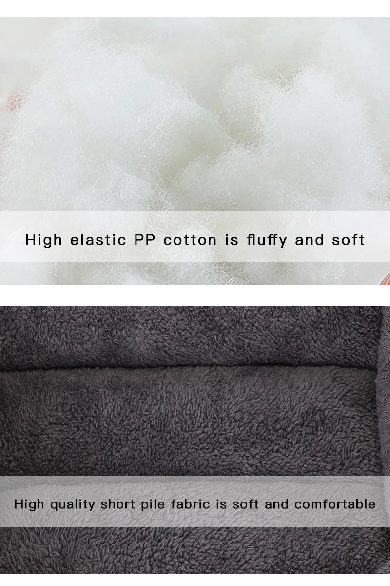 Panier confortable pour chien et chat – lit d’hiver respirant avec coussin moelleux pour petits et grands animaux