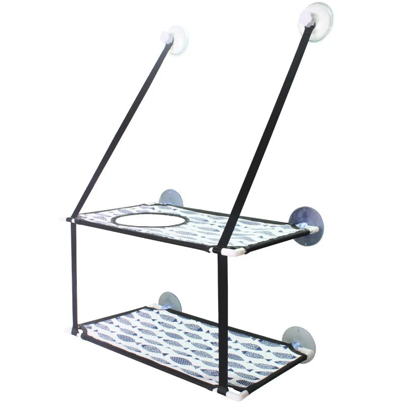 Hamac de fenêtre pour chat avec ventouses