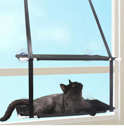 Hamac de fenêtre pour chat avec ventouses
