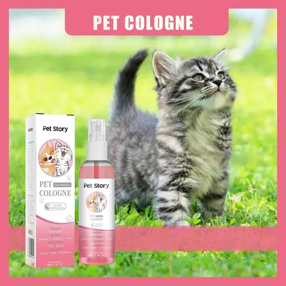 Spray parfumé pour chien et chat 100 ml – désodorisant doux pour animaux