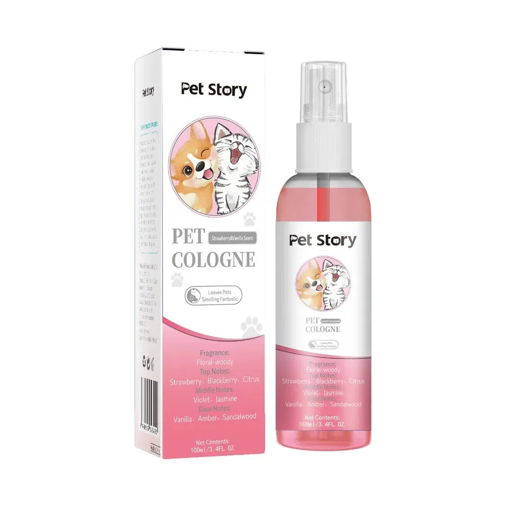 Spray parfumé pour chien et chat 100 ml – désodorisant doux pour animaux
