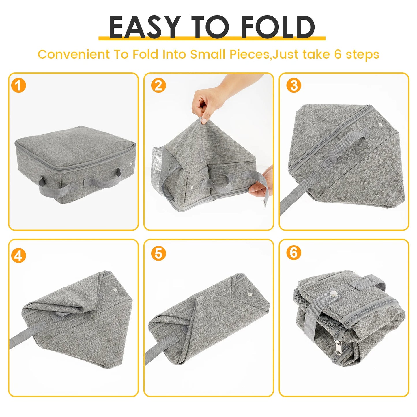 Bac à litière pliable et étanche pour chat