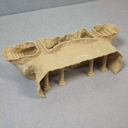 Décoration aquarium colonne romaine avec grotte pour poissons