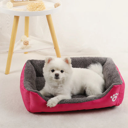 Panier confortable pour chien et chat – lit d’hiver respirant avec coussin moelleux pour petits et grands animaux