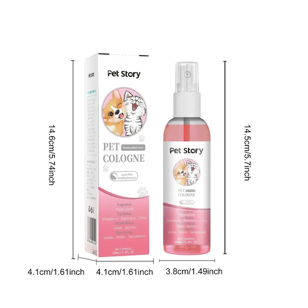 Spray parfumé pour chien et chat 100 ml – désodorisant doux pour animaux