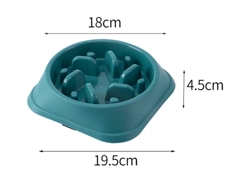 Gamelle pour chien anti-glouton en plastique avec fond antidérapant 200 g