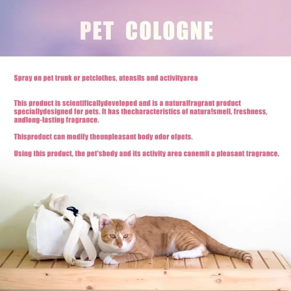 Spray parfumé pour chien et chat 100 ml – désodorisant doux pour animaux