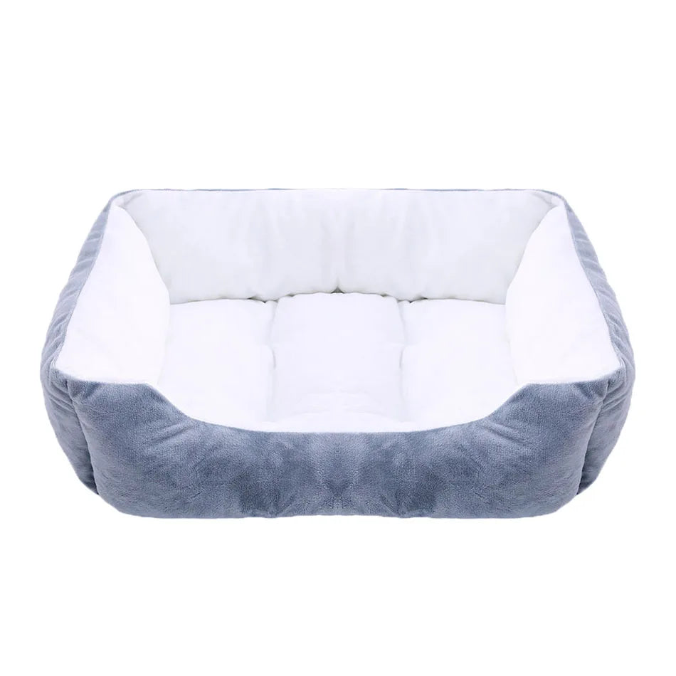 Panier carré en peluche pour chien et chat – lit confortable et imperméable pour petits et grands animaux