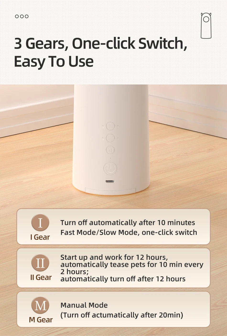 Jouet laser automatique pour chat et chien – jouet interactif intelligent à rotation aléatoire