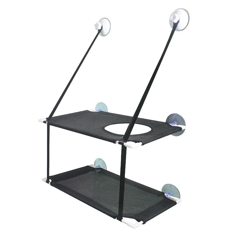 Hamac de fenêtre pour chat avec ventouses