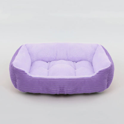 Panier carré en peluche pour chien et chat – lit confortable et imperméable pour petits et grands animaux