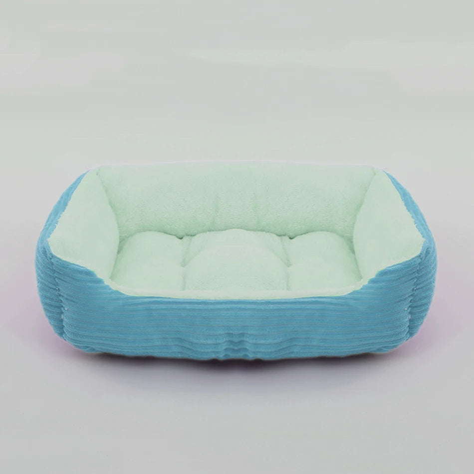 Panier carré en peluche pour chien et chat – lit confortable et imperméable pour petits et grands animaux