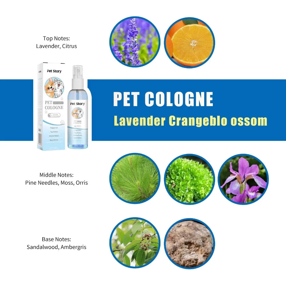 Spray parfumé pour chien et chat 100 ml – désodorisant doux pour animaux