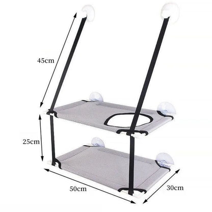 Hamac de fenêtre pour chat avec ventouses