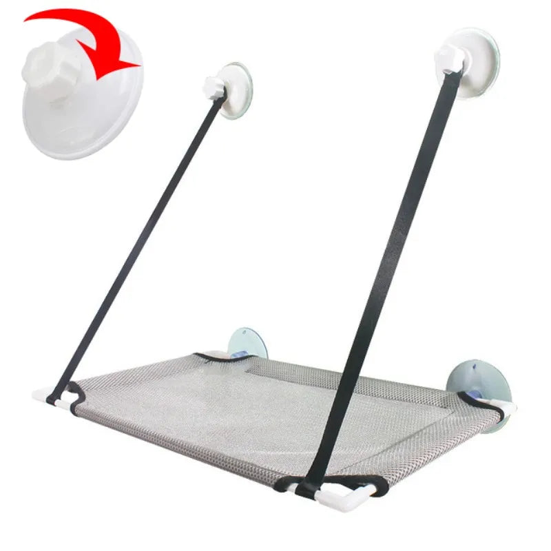 Hamac de fenêtre pour chat avec ventouses