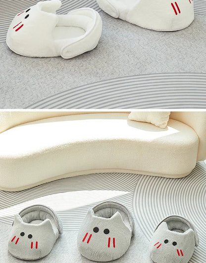 Panier semi-fermé pour chat et petit chien – lit chaud, respirant et antidérapant toutes saisons