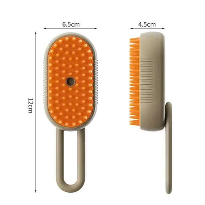 Brosse de toilettage pour chien et chat avec spray intégré – peigne de massage doux antistress USB rechargeable