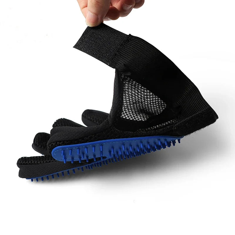 Gant de toilettage en silicone pour chat et chien – brosse de massage et retrait des poils
