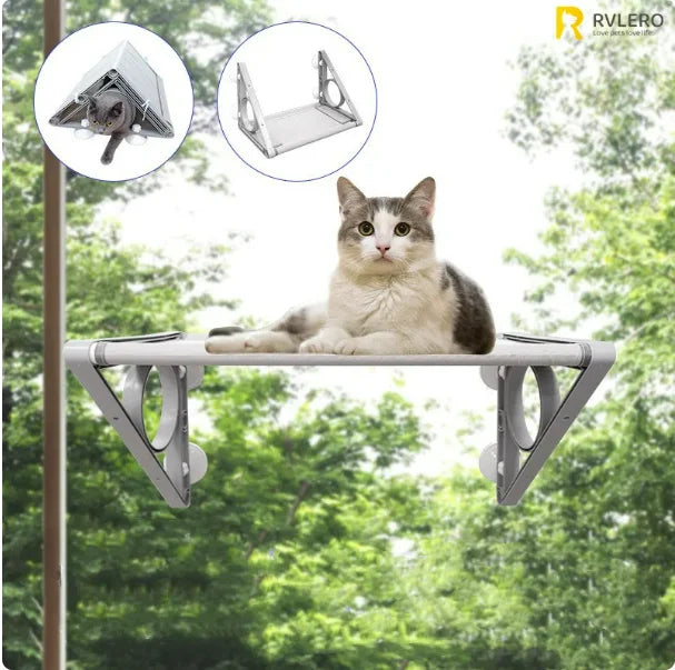 Hamac de fenêtre pour chat avec ventouses
