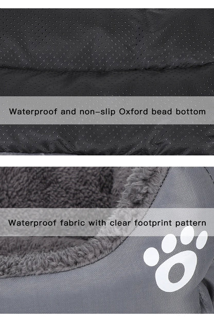 Panier confortable pour chien et chat – lit d’hiver respirant avec coussin moelleux pour petits et grands animaux