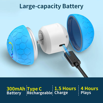 Balle interactive pour chien et chat – jouet automatique roulant et rebondissant avec capteur intelligent