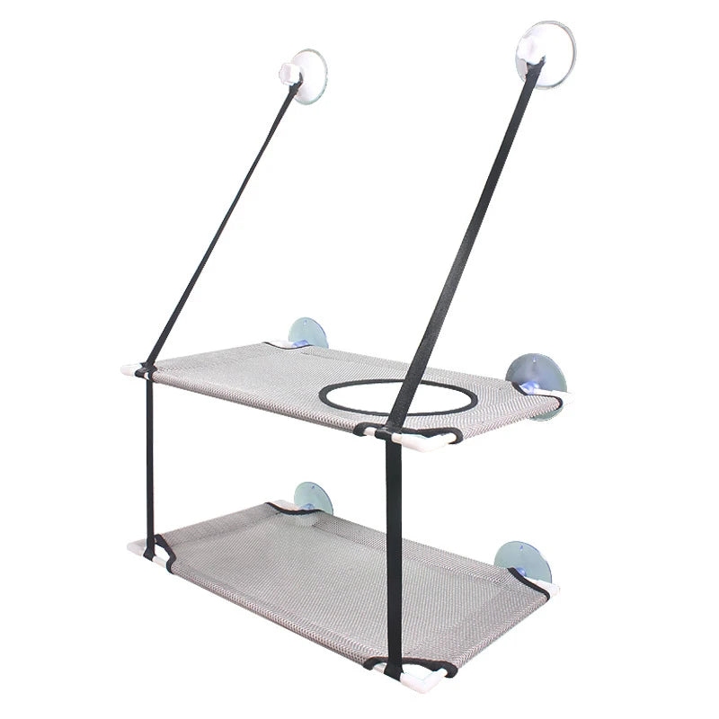 Hamac de fenêtre pour chat avec ventouses