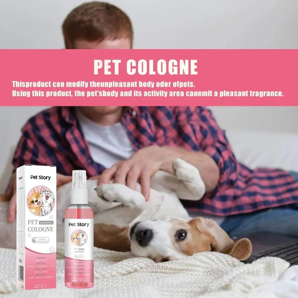 Spray parfumé pour chien et chat 100 ml – désodorisant doux pour animaux