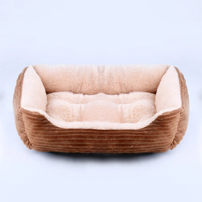 Panier carré en peluche pour chien et chat – lit confortable et imperméable pour petits et grands animaux