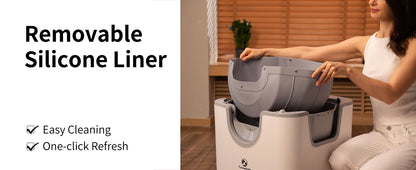 Bac à litière automatique ouvert pour chat – nettoyage automatique avec capteurs de sécurité et contrôle des odeurs