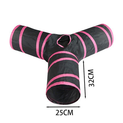 Tunnel de jeu pliable pour chat et petit chien – jouet interactif d’intérieur et d’extérieur