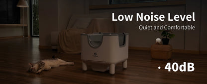 Bac à litière automatique ouvert pour chat – nettoyage automatique avec capteurs de sécurité et contrôle des odeurs