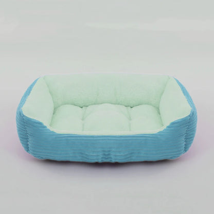 Panier carré en peluche pour chien et chat – lit confortable et imperméable pour petits et grands animaux