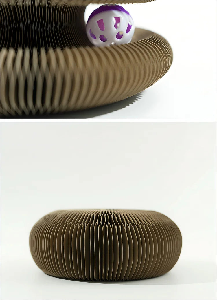 Grattoir pour chat en carton pliable et recyclable avec forme modulable