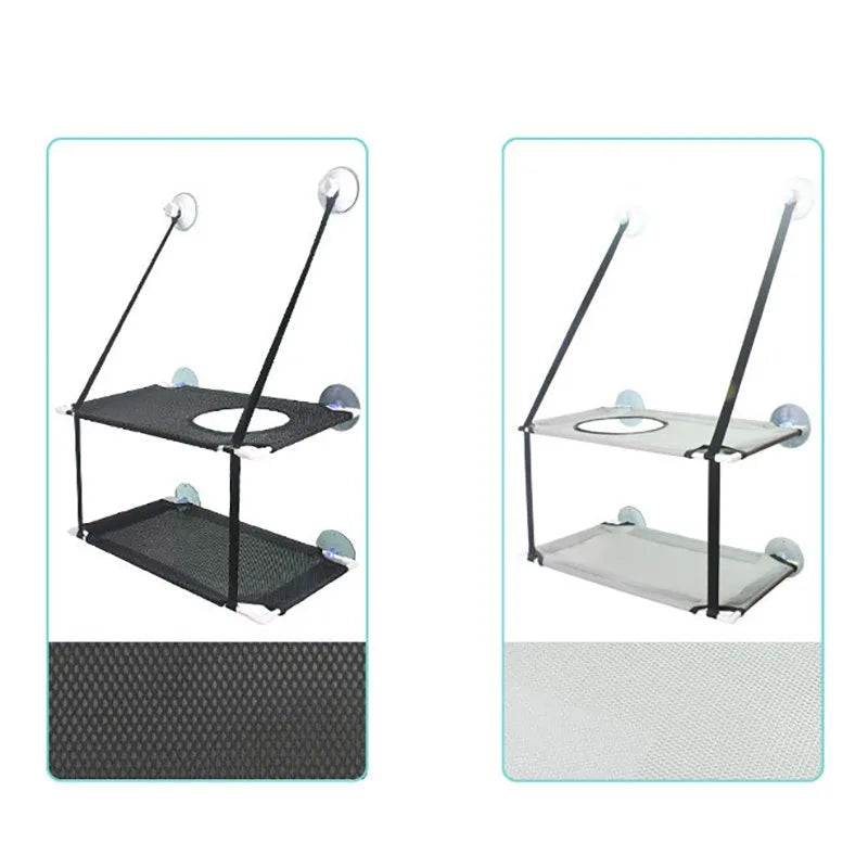 Hamac de fenêtre pour chat avec ventouses