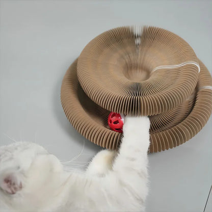 Grattoir pour chat en carton pliable et recyclable avec forme modulable